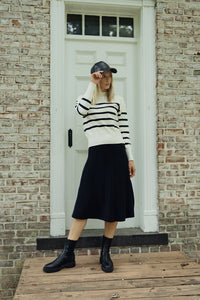 Profile NYC seam skirt featuring a sleek, fitted design with clean lines and a modern silhouette.