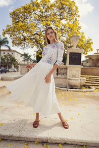Flowy skirt by Profile NYC featuring lightweight, flowing fabric in a stylish design perfect for casual or dressy occasions.