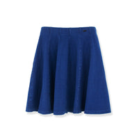 Profile NYC panel pleated skirt in a short length, featuring a stylish pleated design and versatile fashion appeal.