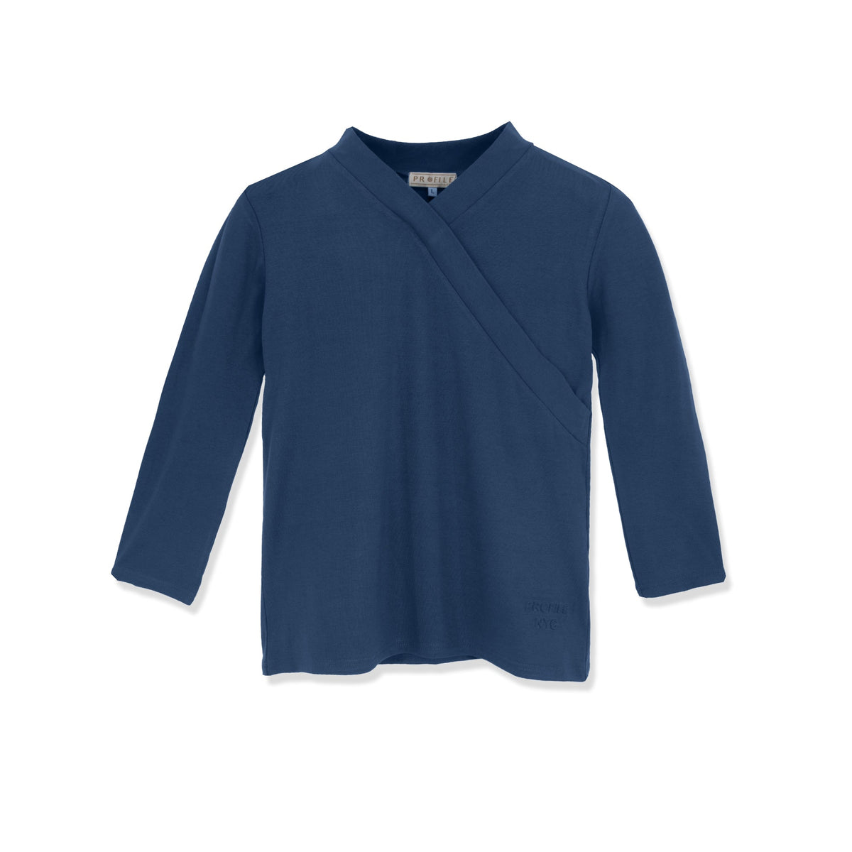 Faux wrap modal T-shirt by profile-nyc, featuring a stylish wrap design in soft modal fabric, shown in Top-04.jpg.