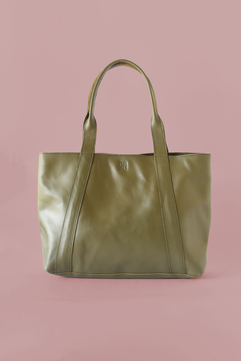 Olive green Purse & Clutch medium crossbody tote bag with adjustable strap and spacious interior.