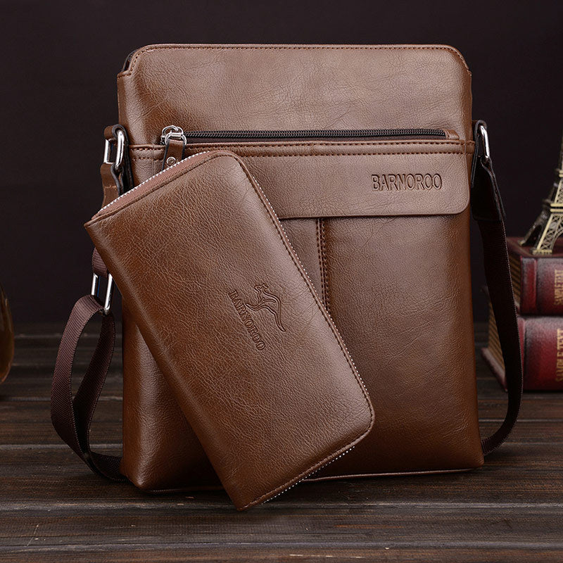 Black men's Rirati backpacks set with two versatile, trendy fashion backpacks suitable for business and casual use.
