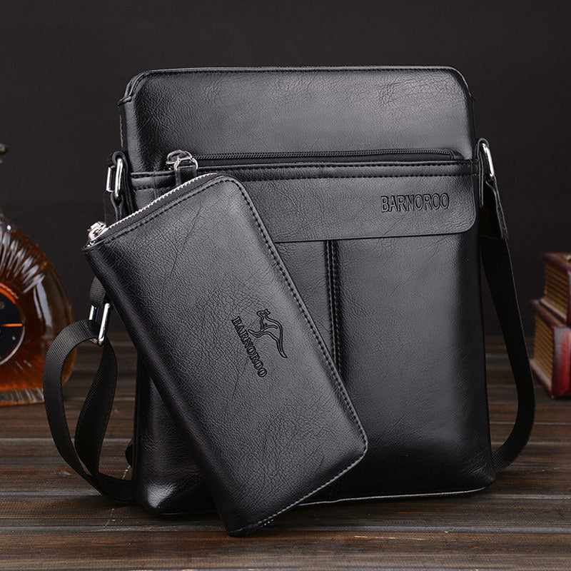 Two black Rirati men's backpacks with sleek, trendy design, ideal for business and casual use, featuring a versatile and stylish look.