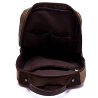 Black Rirati canvas backpack for women and men, featuring a solid design and versatile style suitable for daily use.
