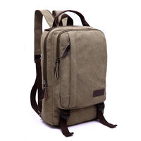 Black Rirati canvas backpack suitable for women and men, featuring a solid design and adjustable straps for versatile use.