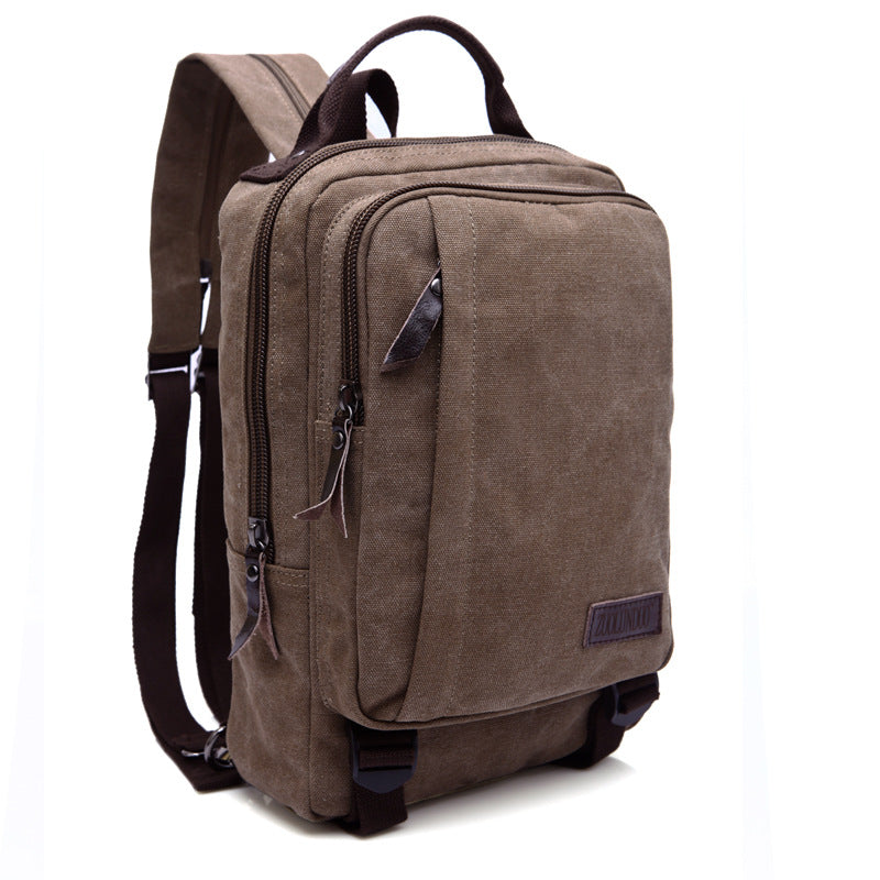 Black Rirati canvas backpack for women and men, versatile and suitable for daily use with a solid, stylish design.