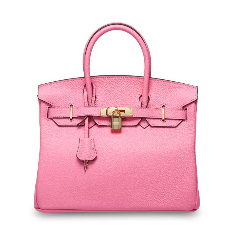 White Rirati women's leather handbag with 35cm strap, made from genuine cowhide, portable and stylish for everyday use.