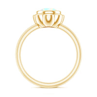 Ethiopian opal engagement ring for women with 1.5 carats, featuring a stunning multicolored gemstone set in a silver band.