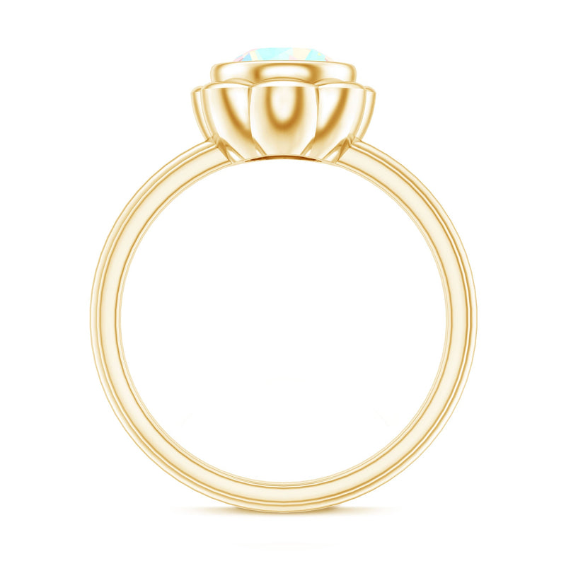 Ethiopian opal engagement ring for women with 1.5 carats, featuring a stunning multicolored gemstone set in a silver band.