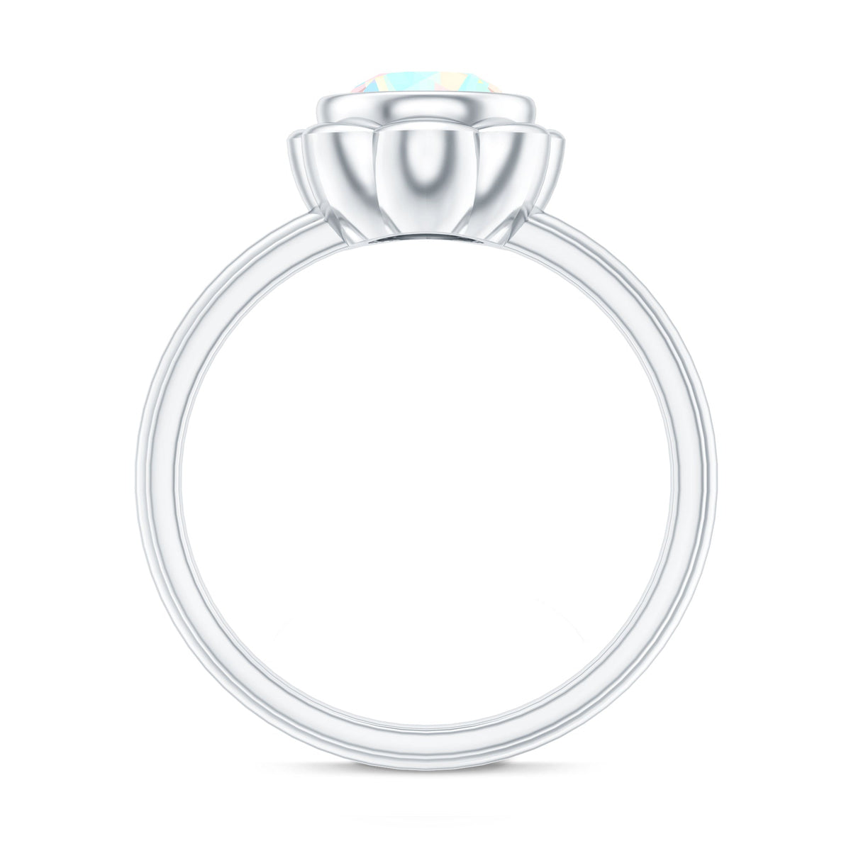 Ethiopian opal engagement ring for women with 1.5 carats, featuring a Rosec Jewels ring design and sparkling gemstone setting.