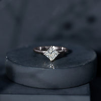 Elegant 1.25 CT princess cut lab-grown diamond solitaire engagement ring by Rosec Jewels with a sleek band.