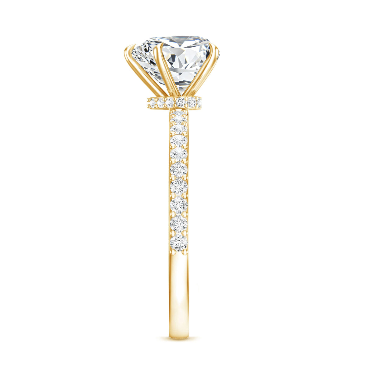 Rosec Jewels 2 Carat Lab Grown Diamond Heart Engagement Ring for Her, sterling silver, elegant and sparkling jewelry piece.