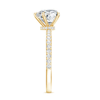 Rosec Jewels 2 Carat Lab Grown Diamond Heart Engagement Ring for Her, sterling silver, elegant and sparkling jewelry piece.