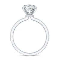 Rosec Jewels 2 Carat lab-grown diamond heart engagement ring for her in sterling silver, featuring sparkling VS clarity diamonds.