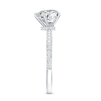 Rosec Jewels 2 Carat lab-grown diamond heart engagement ring in sterling silver, featuring sparkling VS clarity for her.