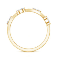 Marquise cut lab-grown diamond wedding band by Rosec Jewels featuring sparkling diamonds set in a sleek ring design.