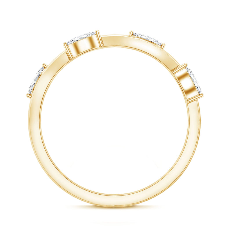 Marquise cut lab-grown diamond wedding band by Rosec Jewels featuring sparkling diamonds set in a sleek ring design.