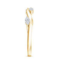 Marquise cut lab grown diamond wedding band by Rosec Jewels showcasing sparkling diamonds on a sleek gold band.