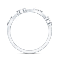 Marquise cut lab-grown diamond wedding band by Rosec Jewels, featuring sparkling diamonds set in a sleek ring design.