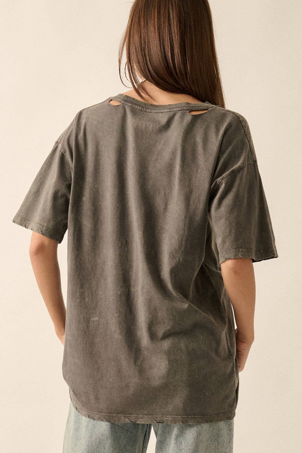 Blonde Butterfly Tee shirt by Rosie Karma featuring a butterfly graphic on a casual blonde-colored cotton top.
