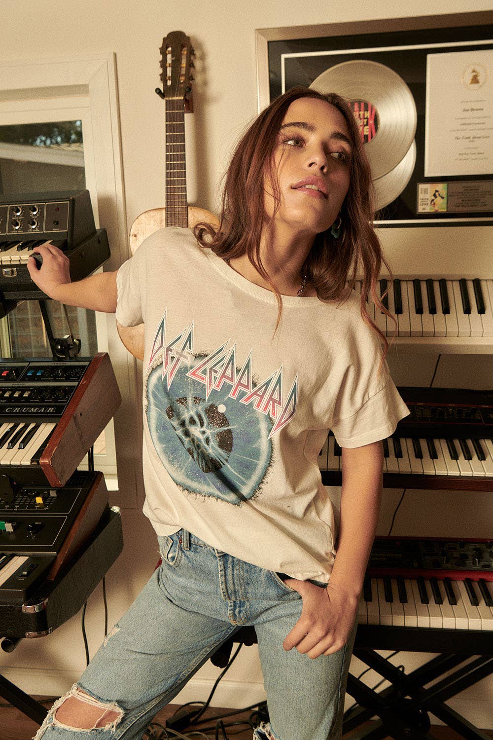 Rosie Karma Promesa Leppard Adrenalize vintage t-shirt featuring bold graphic print and retro style.