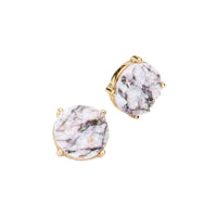 Women's Round Druzy Stud Earrings