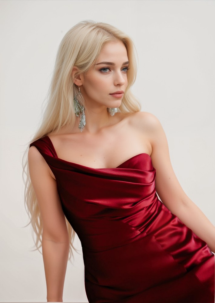 Sexy one-shoulder mermaid prom dress with pleated bodice in silky satin by SelenaHuanStudio, featuring elegant design and flowing silhouette.