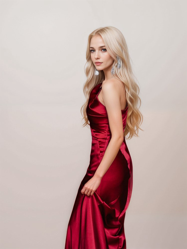 Elegant one-shoulder mermaid prom dress by SelenaHuanStudio featuring pleated bodice and silky satin fabric.