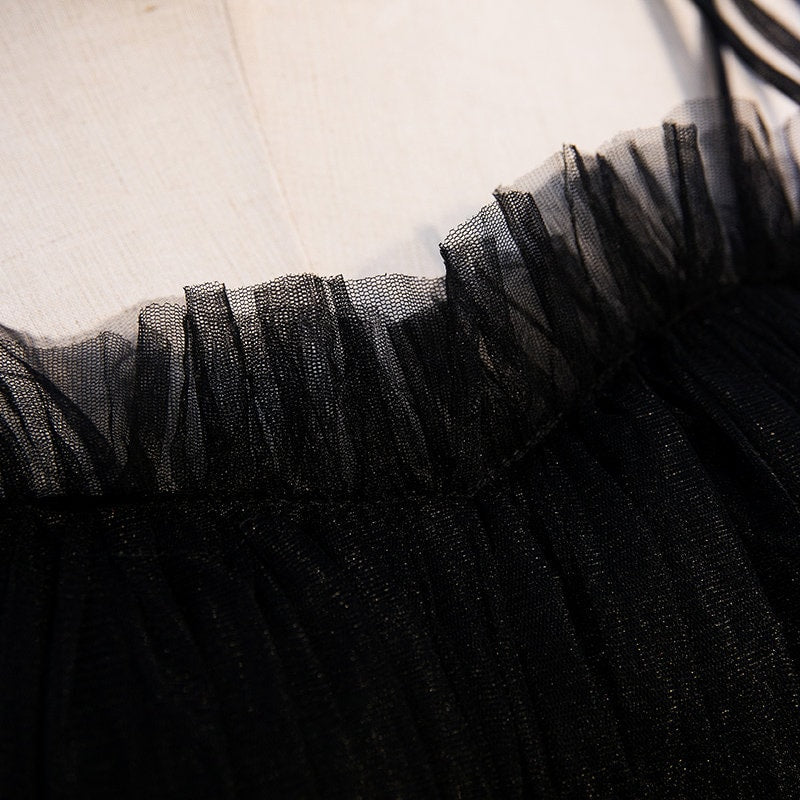 SelenaHuanStudio spaghetti-strap prom dress with pleated bodice, ruffle layered soft tulle tutu for formal events.