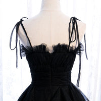 SelenaHuanStudio spaghetti-strap prom dress with pleated bodice, ruffle layers, and soft tulle skirt, perfect for formal occasions.