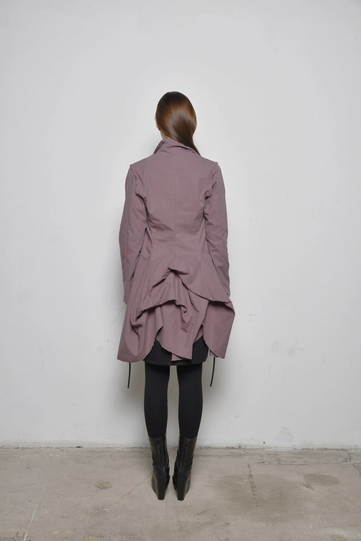 Simply Mila Imperial coat, modern women's fashion with a stylish, tailored design in a neutral color, displayed on a hanger.