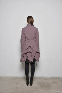 Simply Mila Imperial coat, modern women's fashion with a stylish, tailored design in a neutral color, displayed on a hanger.