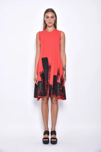 Front view of the Skycraper dress from SIMPLY MILA Modern Women's Clothing, featuring a stylish design and elegant fit.