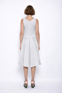 Sleeveless Ophelia Dress by SIMPLY MILA Modern Women's Clothing, featuring a flowing design and elegant neckline.