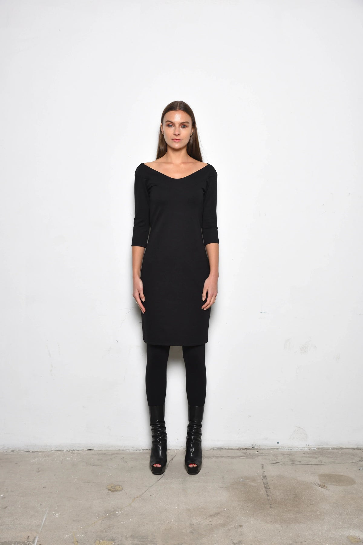 Elegant Berlin dress by SIMPLY MILA Modern Women's Clothing, showcasing a stylish, flowing design perfect for casual or semi-formal wear.