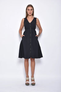 Helena dress by SIMPLY MILA Modern Women's Clothing, stylish sleeveless dress with a flowing silhouette and elegant design.
