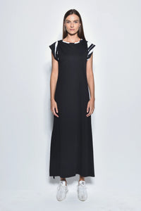 Front view of the SIMPLY MILA Phoebe dress, a stylish modern women's dress with a flattering fit and elegant design.