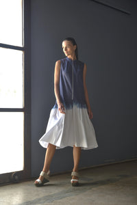 Light and flowing Ombre Sahara dress by SIMPLY MILA, featuring a gradient pattern and modern women's dress style.