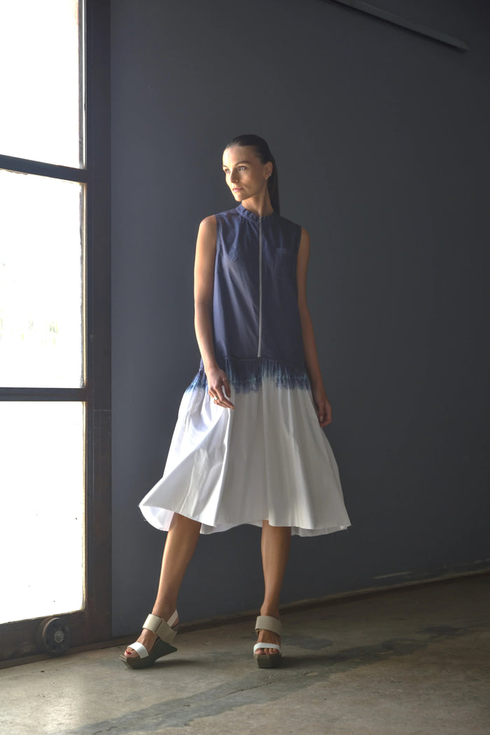 Light and flowing Ombre Sahara dress by SIMPLY MILA, featuring a gradient pattern and modern women's dress style.