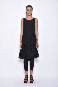 Front view of a stylish Aura dress by SIMPLY MILA Modern Women's Clothing, showcasing its elegant design and fit.