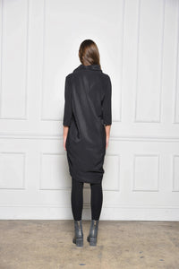 Double Ruch dress by SIMPLY MILA Modern Women's Clothing, featuring a stylish, flowing design with ruching details.