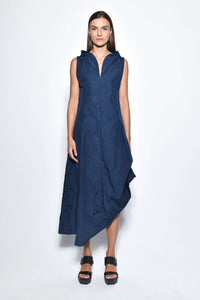 Simply Mila modern women's Imperial dress in midnight, front view showcasing elegant design and stylish fit.