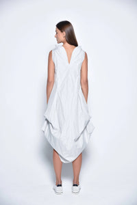 Silver Imperial dress by SIMPLY MILA Modern Women's Clothing, stylish women’s dress with elegant design and fitted silhouette.