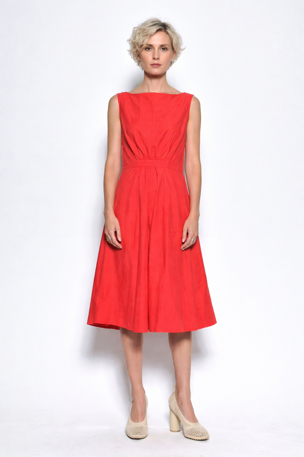 Simply Mila Jackie O dress, stylish women's dress with a flattering fit, shown in a vibrant color on a model.
