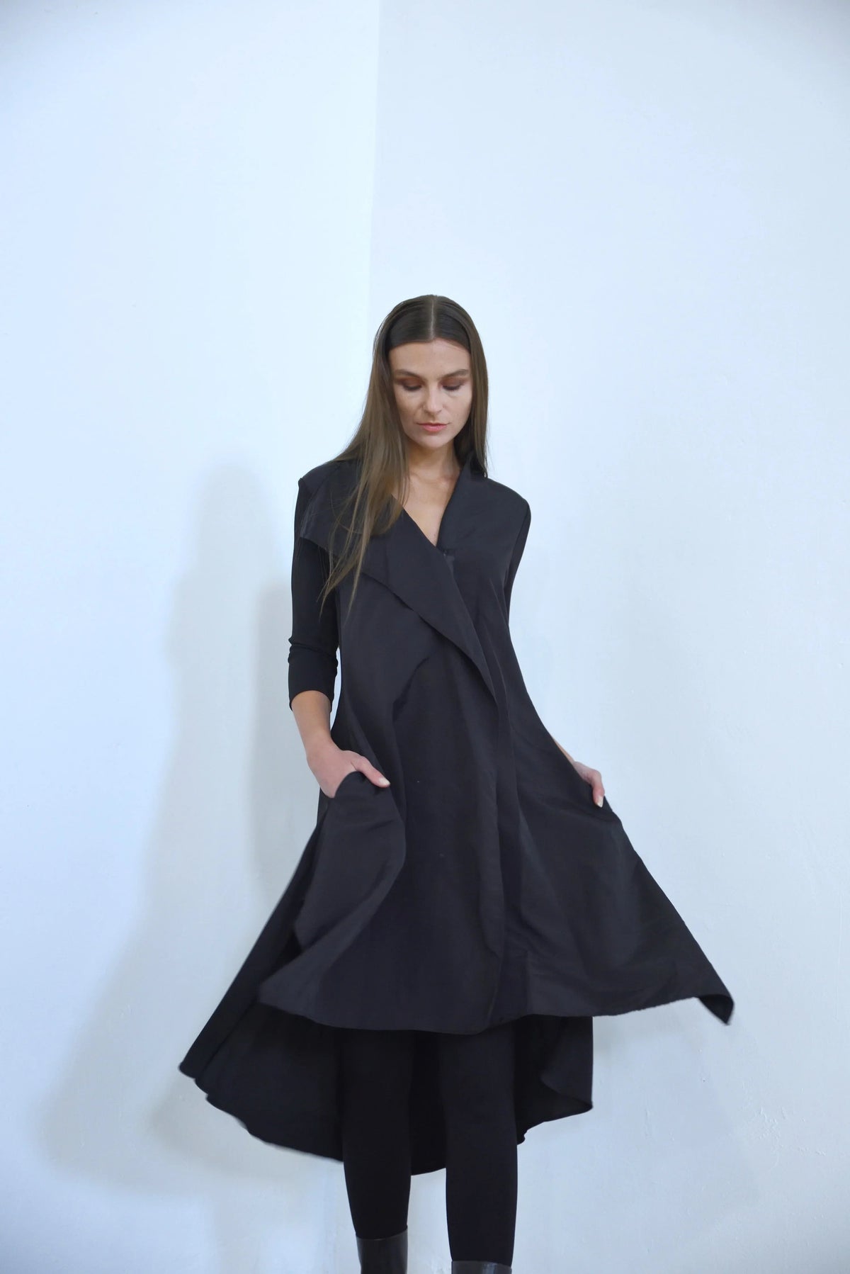 Flowy Sasha Dress from SIMPLY MILA Modern Women's Clothing, showcasing the elegant design and soft fabric.
