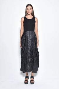 Front view of a sleeveless Hydra dress by SIMPLY MILA, featuring a stylish modern design for women's casual wear.
