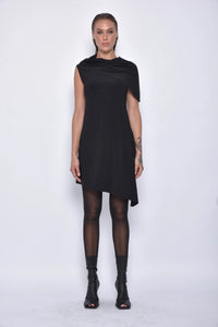 Sleeveless Selene dress by SIMPLY MILA Modern Women's Clothing, front view showing elegant design and lightweight fabric.