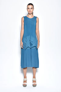 Dark ink Pocket Bags dress by SIMPLY MILA Modern Women's Clothing, featuring a stylish design and functional pockets.