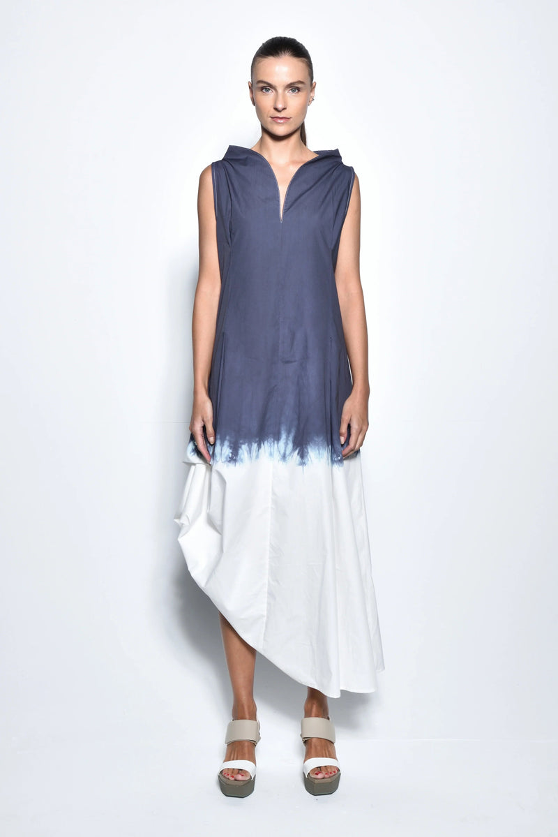 Front view of SIMPLY MILA Ombre Imperial dress, a stylish women's dress with a gradient color design and elegant fit.