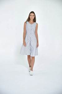 Elegant Lisbon Dress by SIMPLY MILA, modern women's dress with a stylish design, shown in a well-lit image.